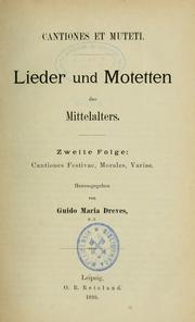 Cover of: Analecta hymnica medii aevi