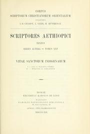 Cover of: ... Vitae sanctorum indigenarum