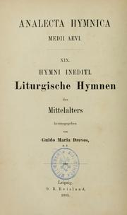 Cover of: Analecta hymnica medii aevi