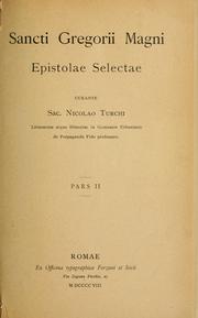 Cover of: Sancti Gregorii Magni Epistolae selectae curante