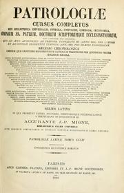 Cover of: Patrologiae cursus completus: Series latina