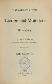 Analecta hymnica medii aevi by Guido Maria Dreves
