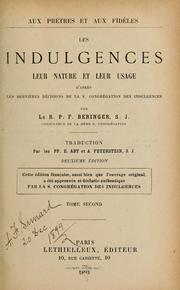 Cover of: Les Indulgences, leur nature et leur usage ... by Franz Beringer