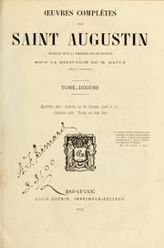 Cover of: Oeuvres complètes de saint Augustin by Augustine of Hippo