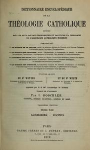 Cover of: Dictionnaire encyclopédique de la theologie catholique ...