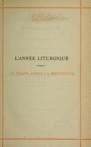 Cover of: L'Année liturgique