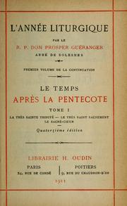 Cover of: L'Année liturgique