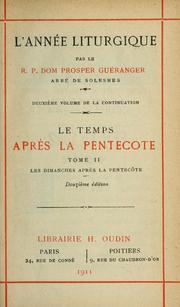 Cover of: L'Année liturgique