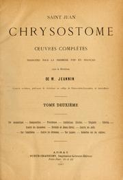 Cover of: Oeuvres complétes de Saint Chrysostome