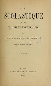 Cover of: La Scolastique et les traditions franciscains