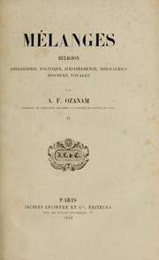 Cover of: Œuvres complètes de A.-F. Ozanam