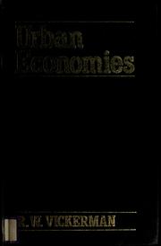 Cover of: Urban economies: analysis and policy