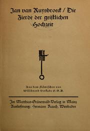 Cover of: Jan van Ruysbroeck by Jan van Ruusbroec
