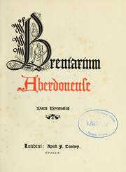 Cover of: Breviarium aberdonense by Catholic Church