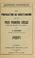 Cover of: La propagation du Christianisme dans les trois premiers siècles d'après les conclusions de M. Harnack