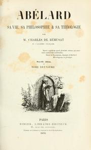 Cover of: Abélard, sa vie, sa philosophie [et] sa théologie