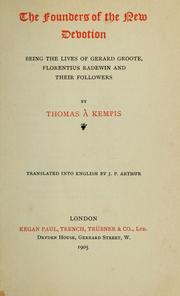 Cover of: The founders of the New Devotion by Thomas à Kempis