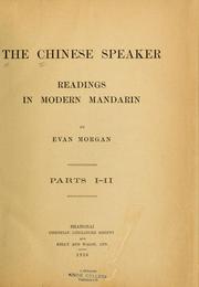 Cover of: The Chinese speaker, readings in modern Mandarin