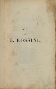 Cover of: Vie de G. Rossini