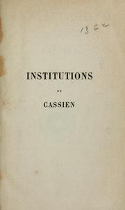 Cover of: Institutions de Cassien by John Cassian