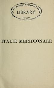 Cover of: Italie méridionale, Sicile, Sardaigne, Malte, Tunis, Corfou: manuel du voyageur : avec 31 cartes et 36 plans