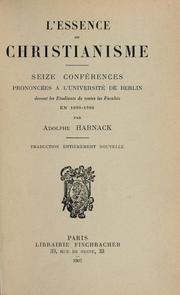 Cover of: L'essence du christianisme by Adolf von Harnack