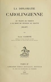 Cover of: La diplomatie carolingienne by Joseph Calmette