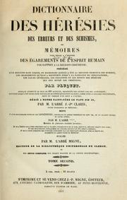 Dictionnaire des hérésies, des erreurs et des schismes by François-André-Adrien Pluquet