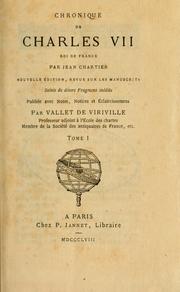 Cover of: Chronique de Charles VII, roi de France by Jean Chartier