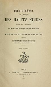 Cover of: Les Établissements de Rouen: études sur l'histoire des institutions municipales de Rouen, Falaise, Pont-Audemer, Verneuil, La Rochelle, Saintes, Oleron, Bayonne, Tours, Niort, Cognac, Saint-Jean-d'Angély, Angoulême, Poitiers, etc