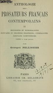 Cover of: Anthologie des prosateurs français contemporains .... (1850 à nos jours)