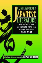 Cover of: Contemporary Japanese literature | 
