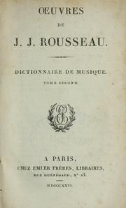 Cover of: Dictionnaire de musique