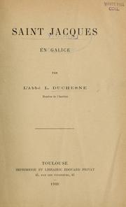 Cover of: Saint Jacques en Galice