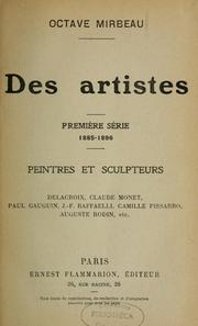 Cover of: Des artistes by Octave Mirbeau