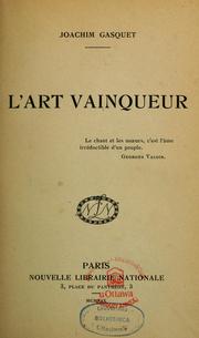 Cover of: L'Art vainqueur