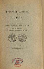Cover of: Inscriptions antiques de Nîmes by Eugène Germer-Durand