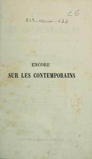 Cover of: Encore sur les contemporains: leurs oeuvres et leurs moeurs