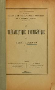 Cover of: La thérapeutique pathogénique