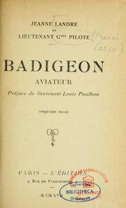 Badigeon, aviateur by Jeanne Laudre