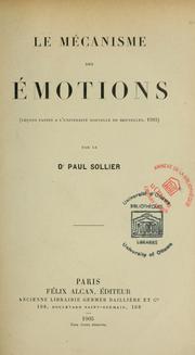 Cover of: Le mécanisme des émotions