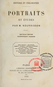 Cover of: Portraits et études by Jean-Félix Nourrisson