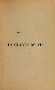 Cover of: La Clarté de vie by Francis Vielé-Griffin