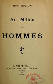 Cover of: Au milieu des hommes