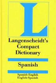 Cover of: Langenscheidt's Compact Dictionary: Spanish/English English/Spanish