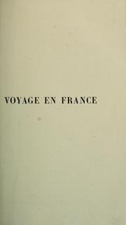 Cover of: Voyage en France 1789-1790