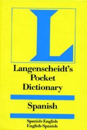 Cover of: Langenscheidt's pocket Spanish dictionary by edited by the Langenscheidt editorial staff.