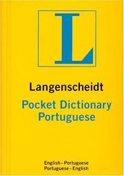 Cover of: Langenscheidt's Pocket Portuguese Dictionary (Langenscheidt's Pocket Dictionaries) by K g langenscheidt