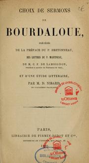 Cover of: Choix de sermons
