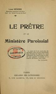 Cover of: Le prêtre et le ministère paroissial
